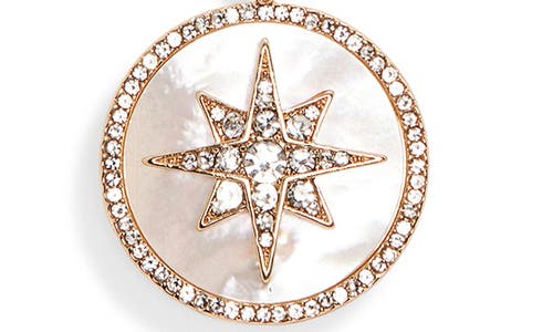 Baublebar Carina Crystal & Mother Of Pearl Star Pendant Necklace, 18-21 In Gold