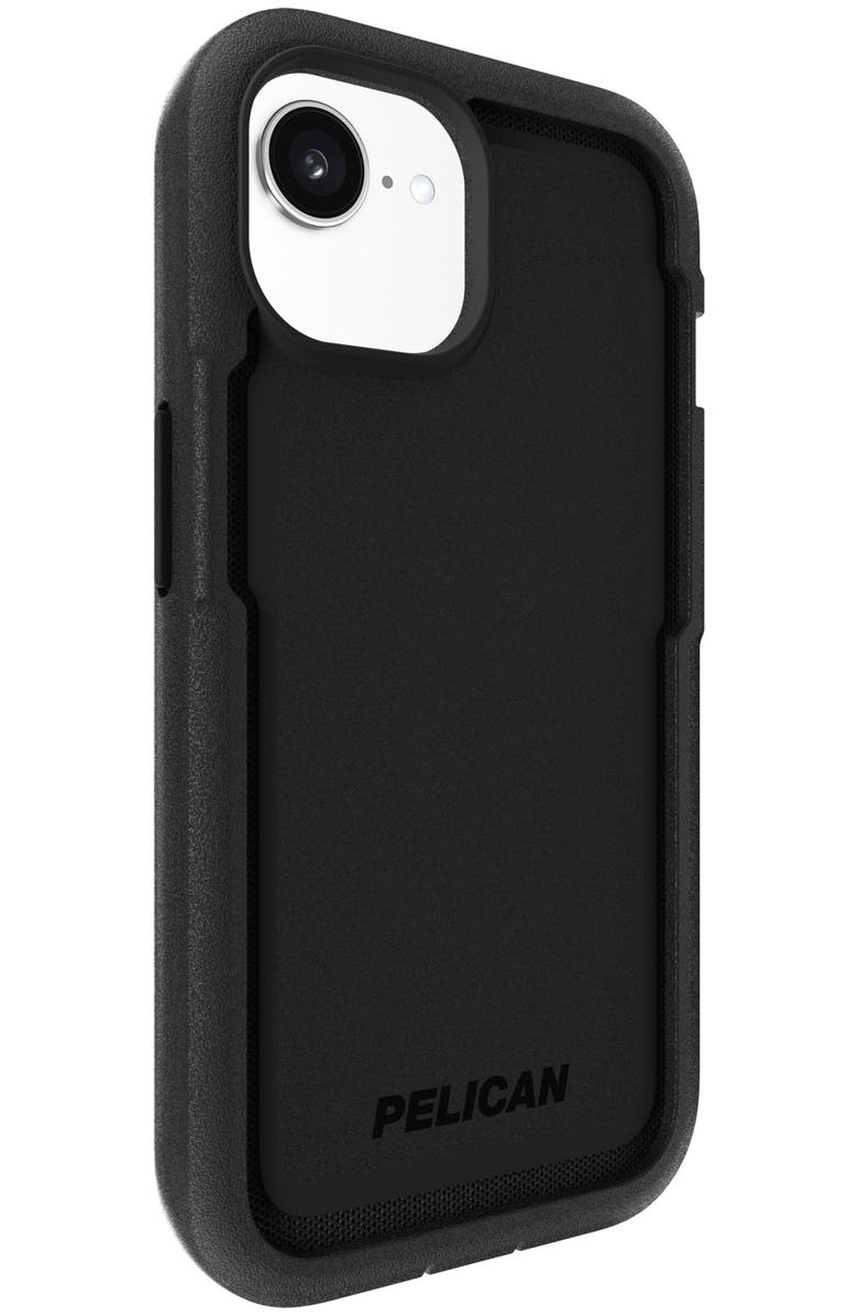 Pelican Voyager MagSafe Case with Holster for Apple iPhone 16e / iPhone 15 / iPhone 14 / iPhone 13, Alternate, color, Black