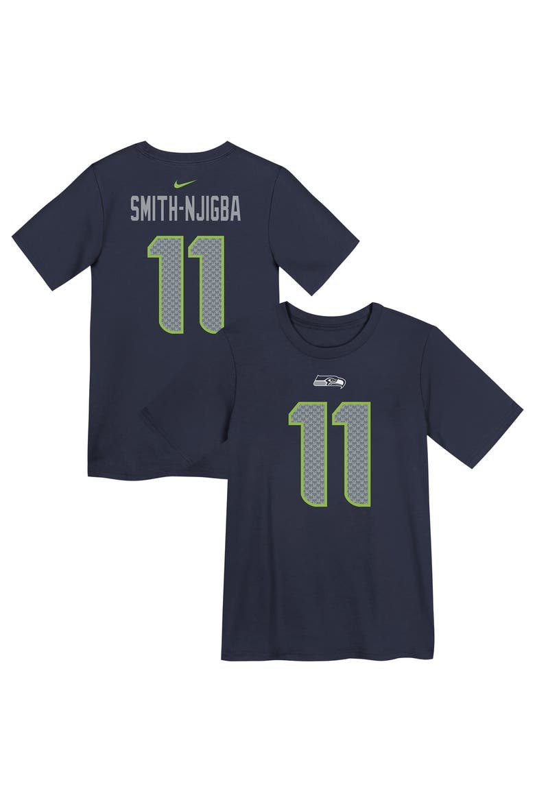 Preschool Nike Jaxon Smith-Njigba College Navy Seattle Seahawks Player Name & Number T-Shirt, Main, color, College Navy