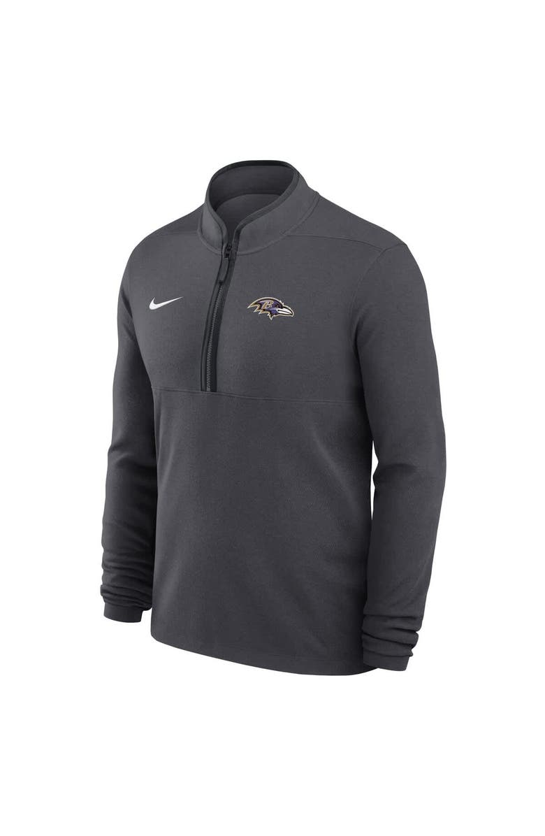 Nike Men's Nike Anthracite Baltimore Ravens Lightweight Victory Dri-FIT Half-Zip Pullover, Alternate, color, Anthracite