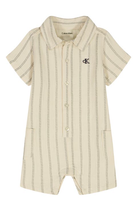 Kids' Striped Short Sleeve Romper (Baby)
