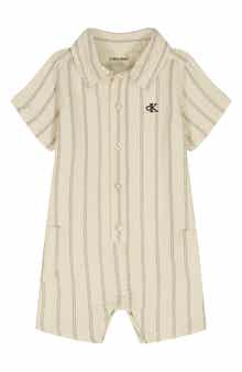Calvin Klein Kids' Striped Short Sleeve Romper