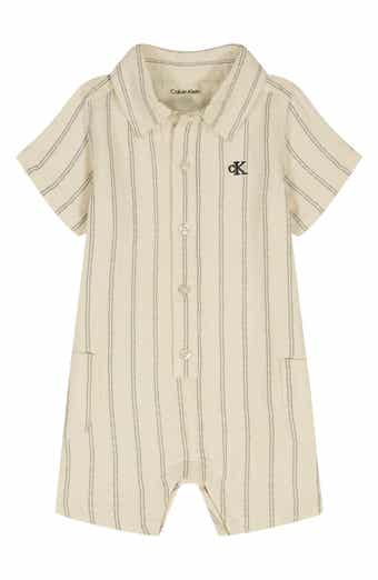 Calvin Klein Kids' Striped Short Sleeve Romper
