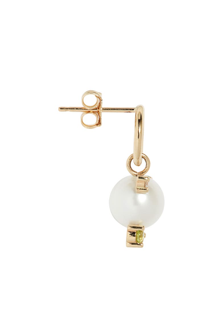Mismatch Stone Cultured Pearl Drop Earrings, Alternate, color, GOLD