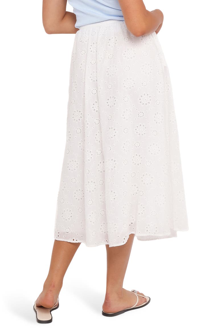 Sinead Tiered Cotton Eyelet Maxi Skirt, Alternate, color, WHITE