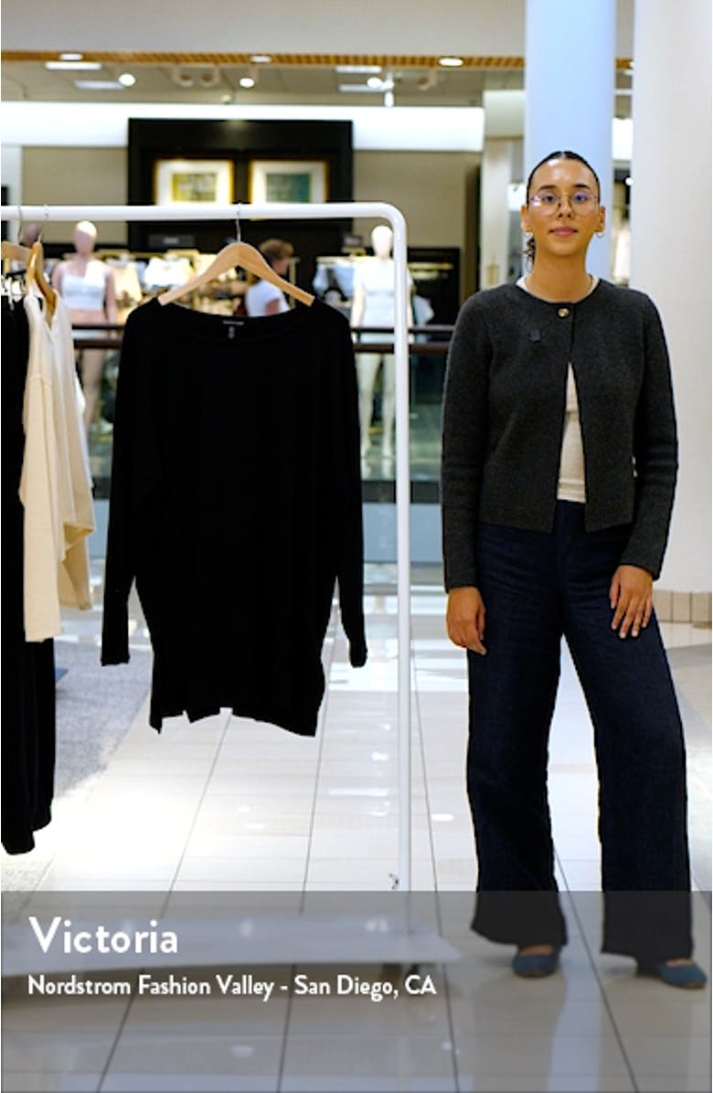 Crewneck Long Sleeve Longline Top, sales video thumbnail