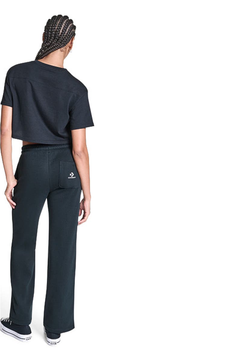 Converse Star Chevron Cropped T-Shirt, Alternate, color, Converse Black