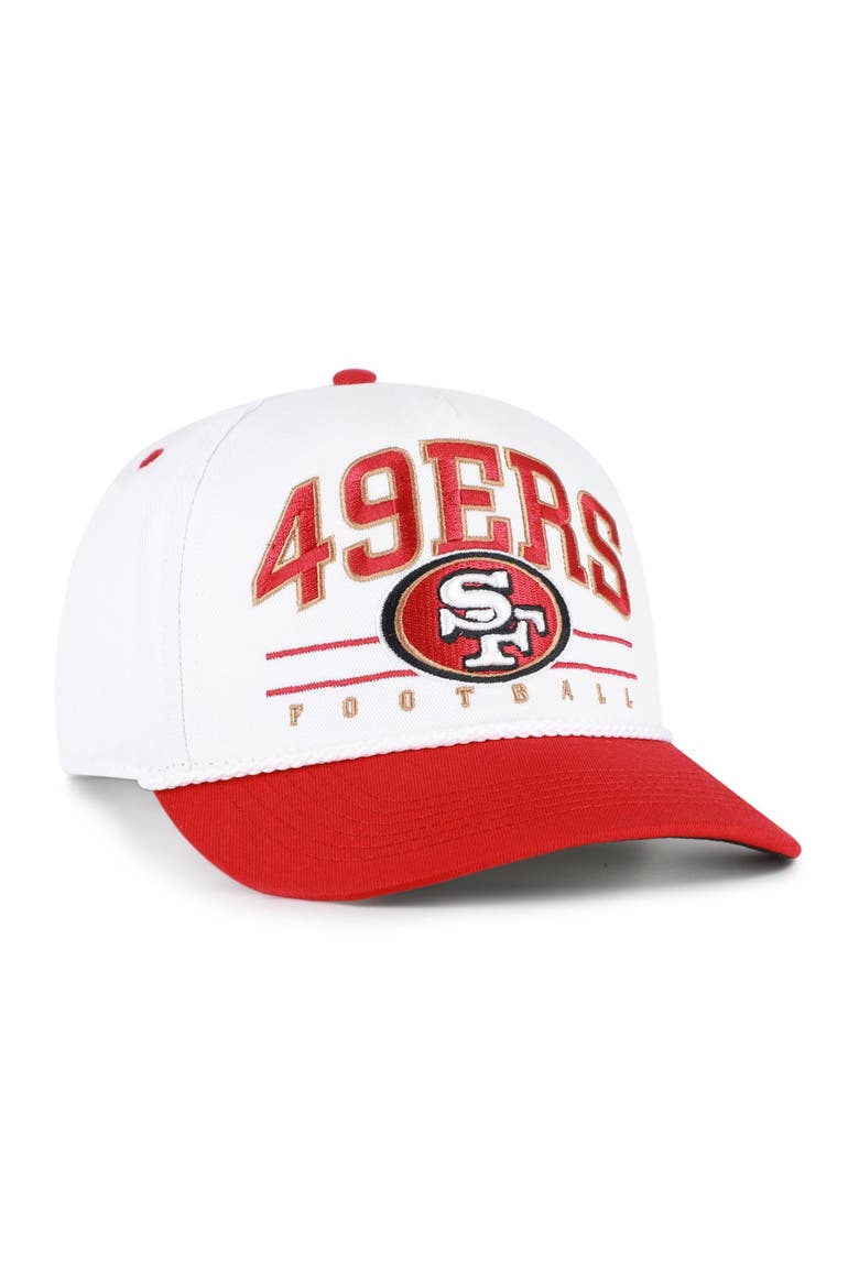 Men's '47 White/Scarlet San Francisco 49ers Relaxed Roscoe Hitch Adjustable Hat, Alternate, color, White