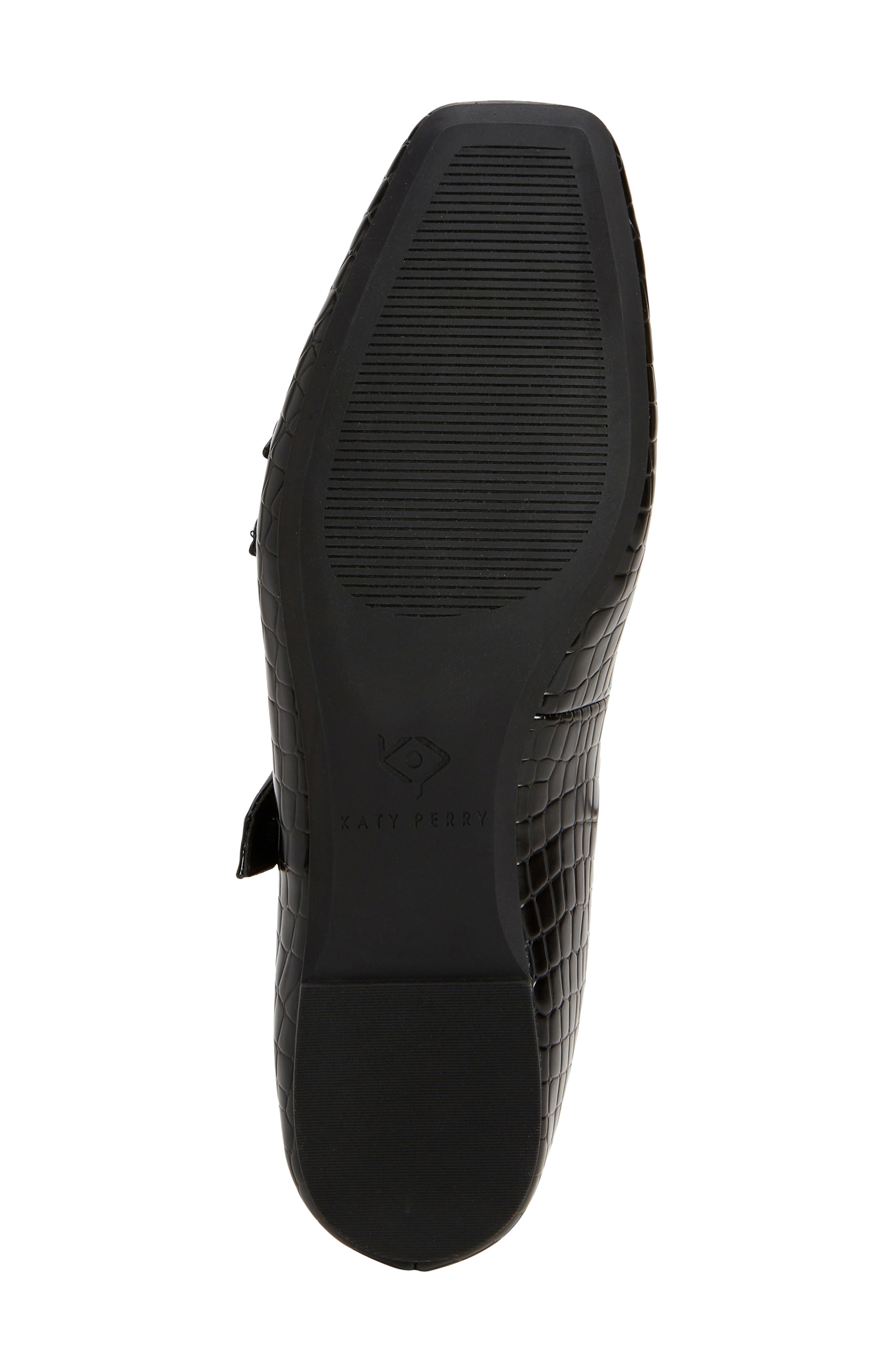 Katy Perry The Evie Croc Embossed Button Flat, Alternate, color, 
