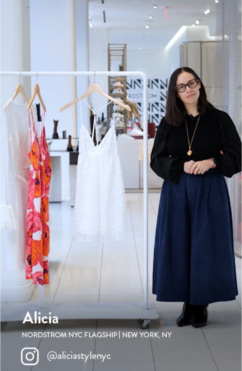 Meg Floral Embroidered Chemise, sales video thumbnail