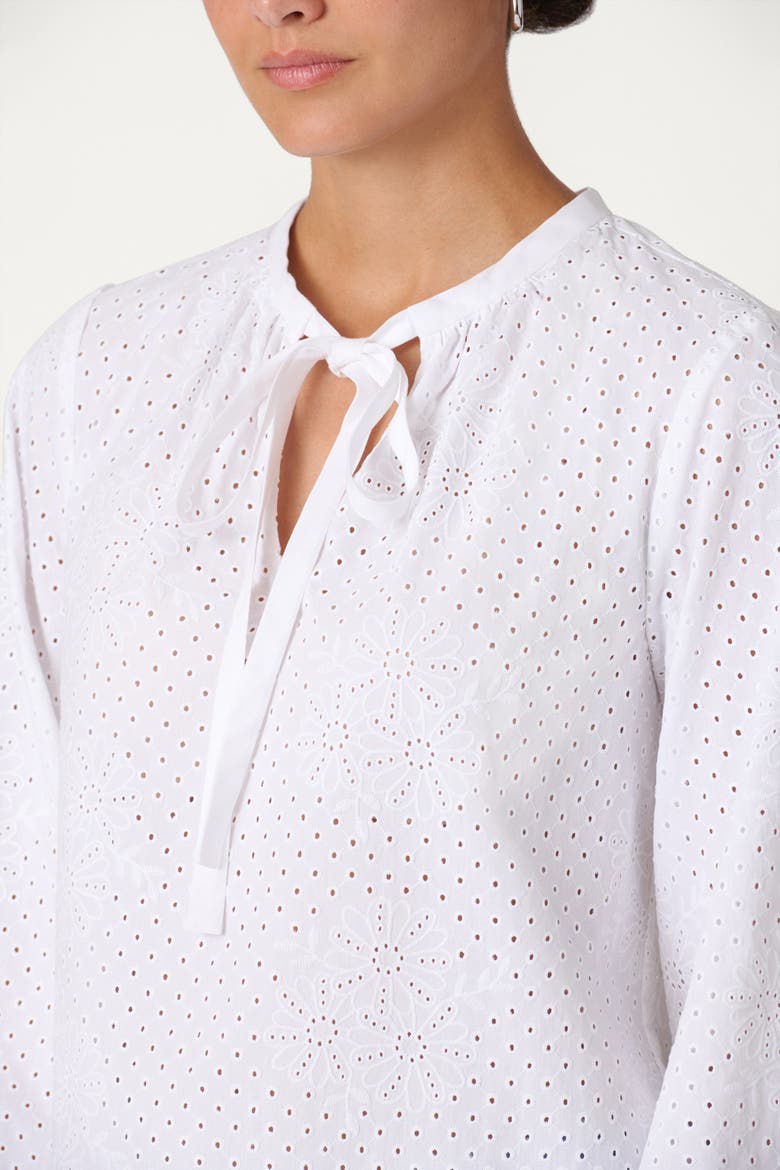 Classic Cotton Eylet Ollie Top, Alternate, color, Optic