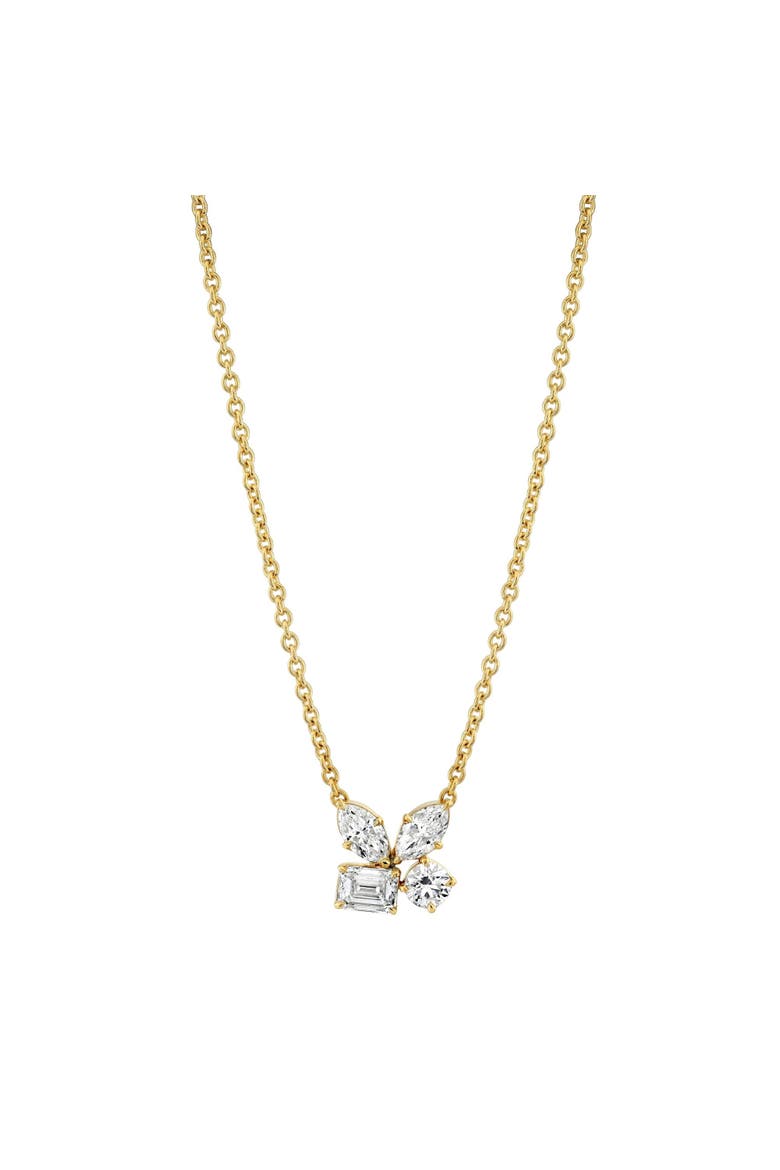 Montage Cluster Necklace, Main, color, Yellow Gold