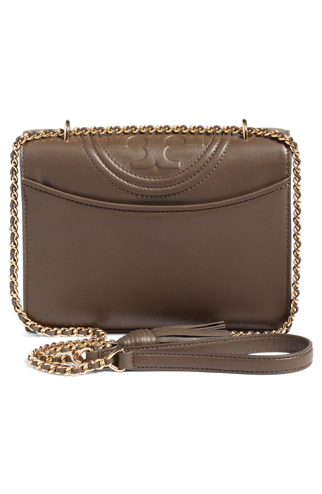 Tory Burch 'Fleming Stripe' Convertible Crossbody Bag, Alternate, color, 