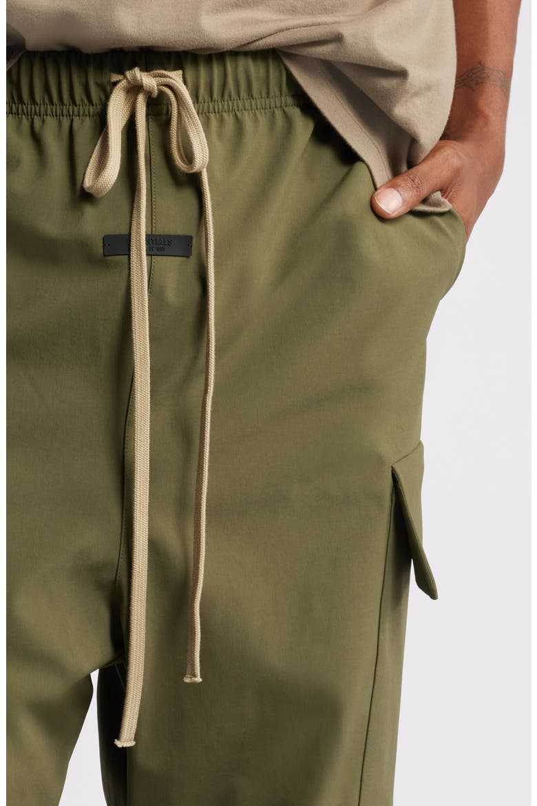 Bonded Nylon Blend Cargo Drawstring Field Pants, Alternate, color, MILITARY