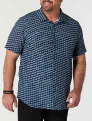 Perry Ellis Big & Tall Hash Mark Sport Shirt