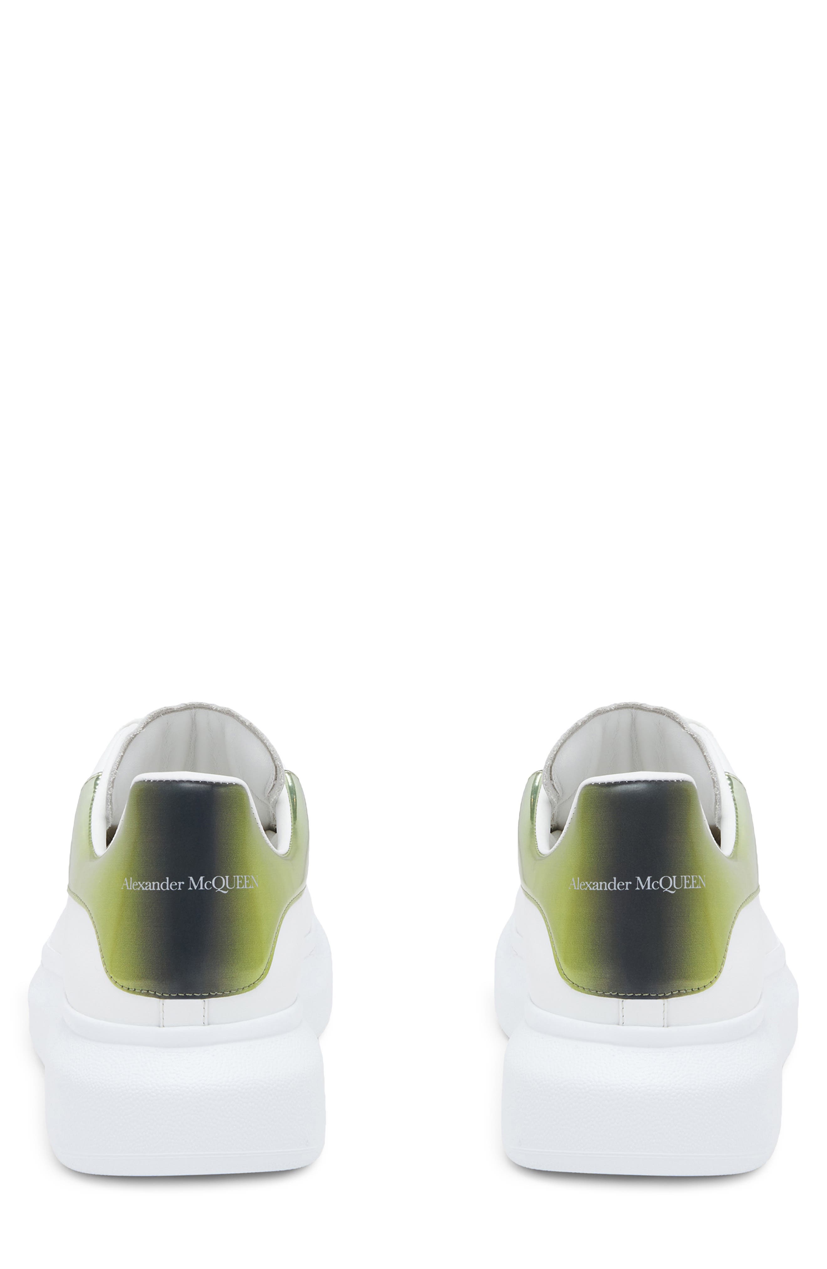 McQueen Oversize Sneaker, Alternate, color, White/ Green Degrade