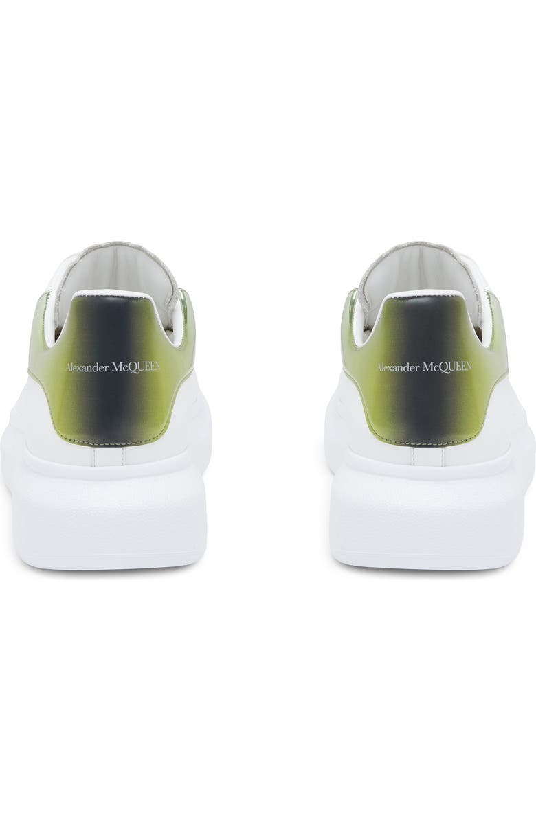 McQueen Oversize Sneaker, Alternate, color, White/ Green Degrade