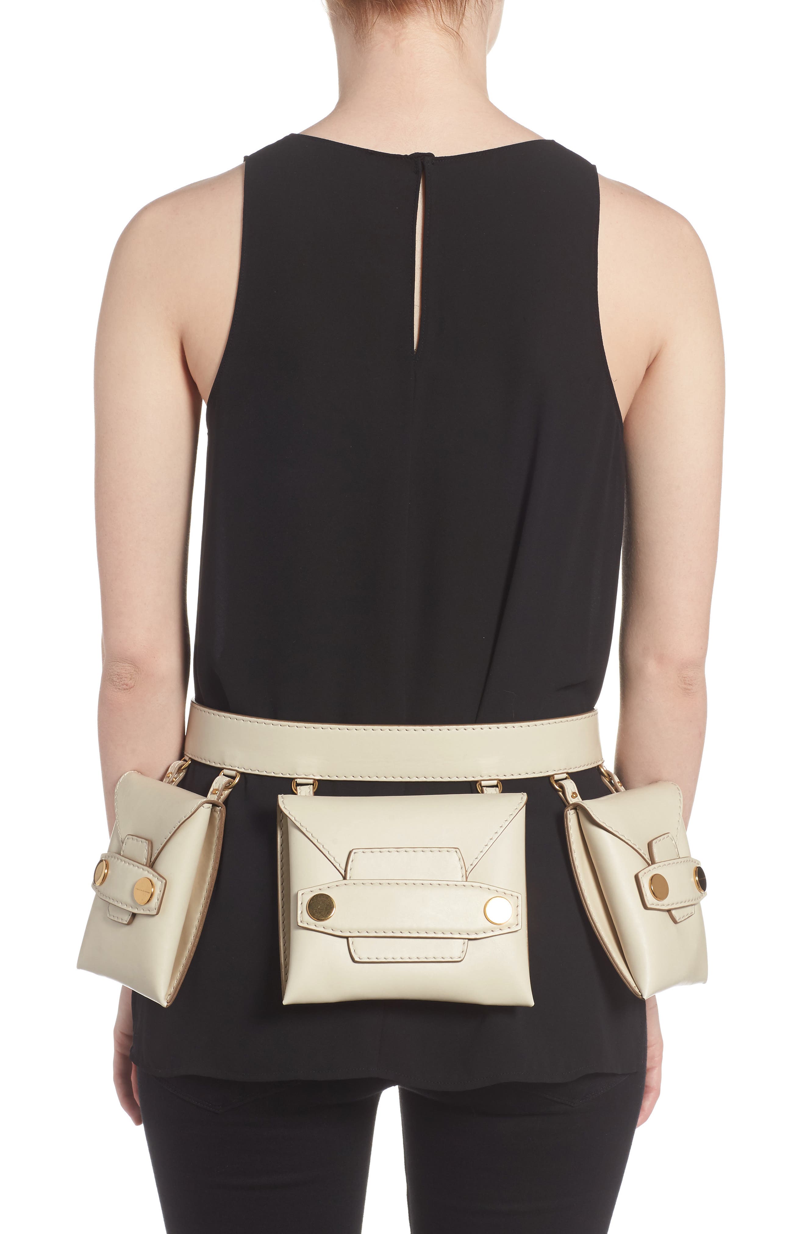 Stella McCartney Faux Nappa Fanny Pack, Alternate, color, 