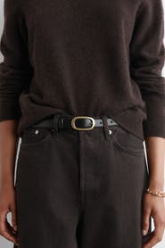 COS Oval-Buckle Leather Belt