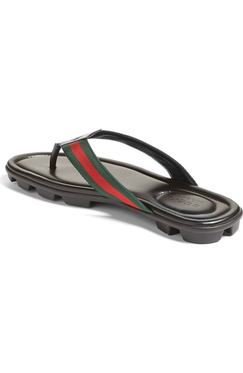 Gucci Flip Flop, Alternate, color, Nero Leather