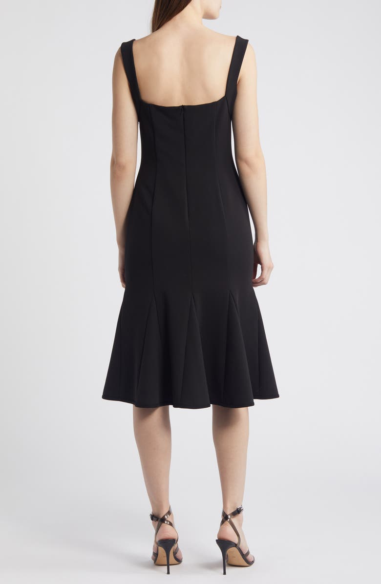 Black Halo Ashlyn Godet Cocktail Midi Dress, Alternate, color, 