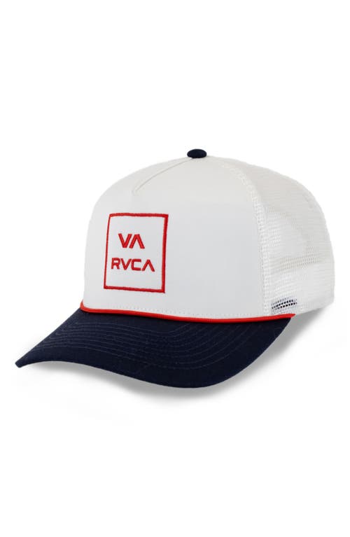 Rvca Aoki Adjustable Trucker Hat In White