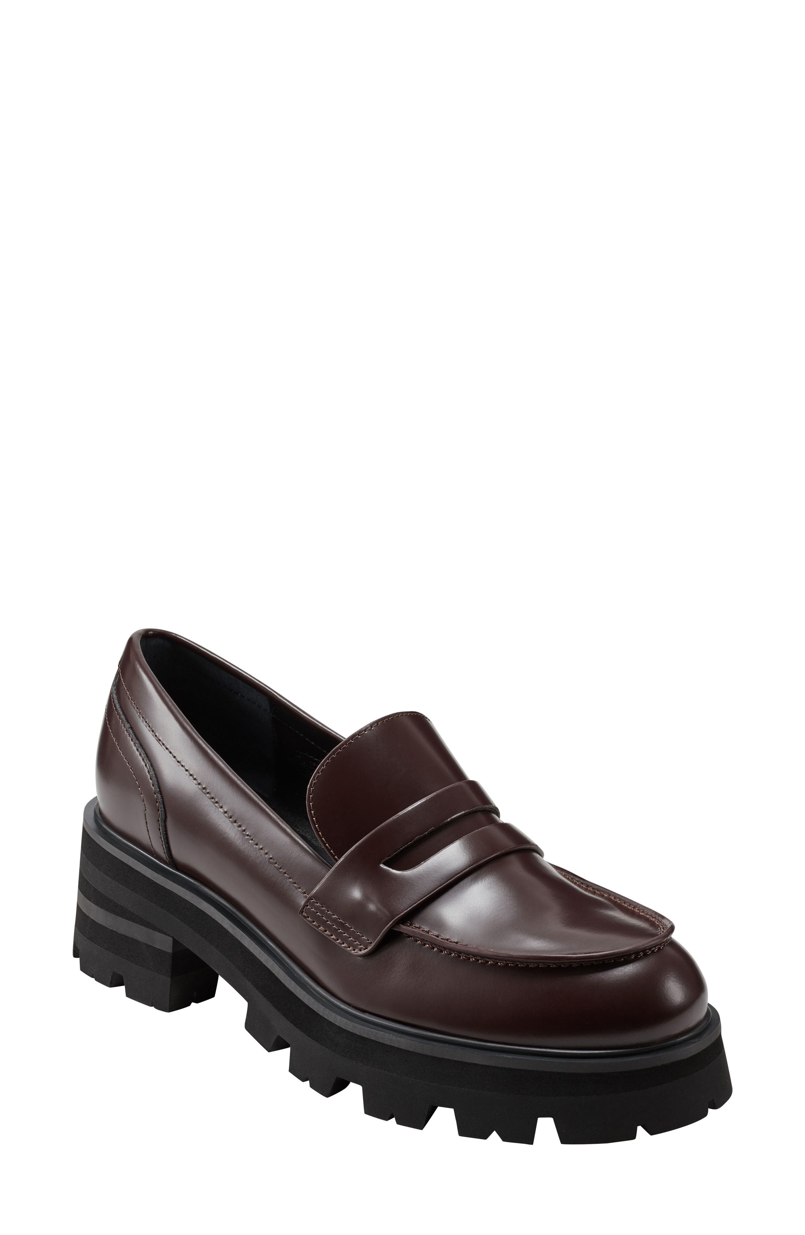 Latika Platform Loafer, Main, color, DARK RED
