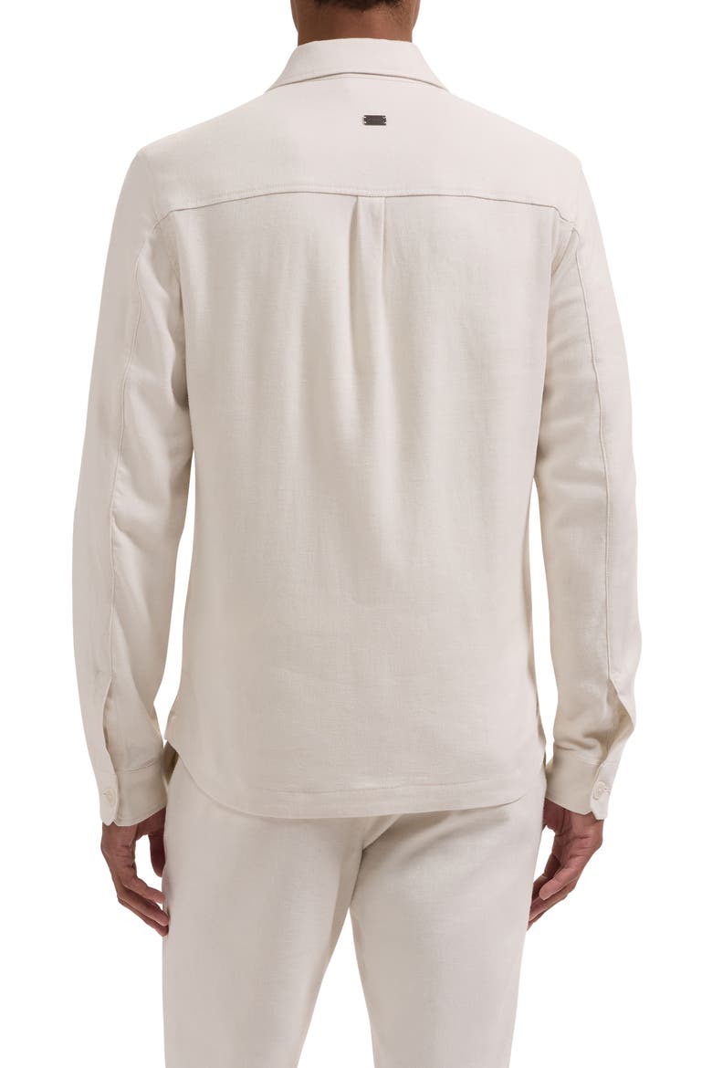 Aerolinen Linen Blend Shirt Jacket, Alternate, color, IVORY
