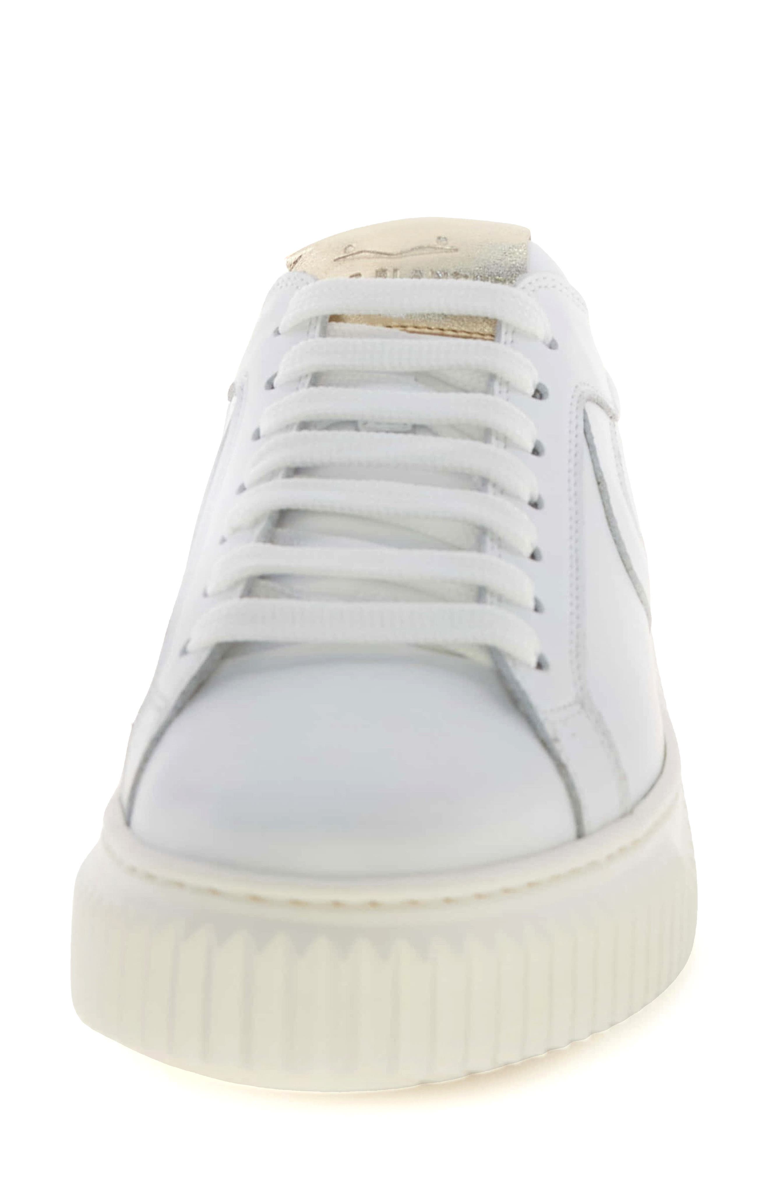 Lipari Piped Sneaker, Alternate, color, WHITE PLATINUM