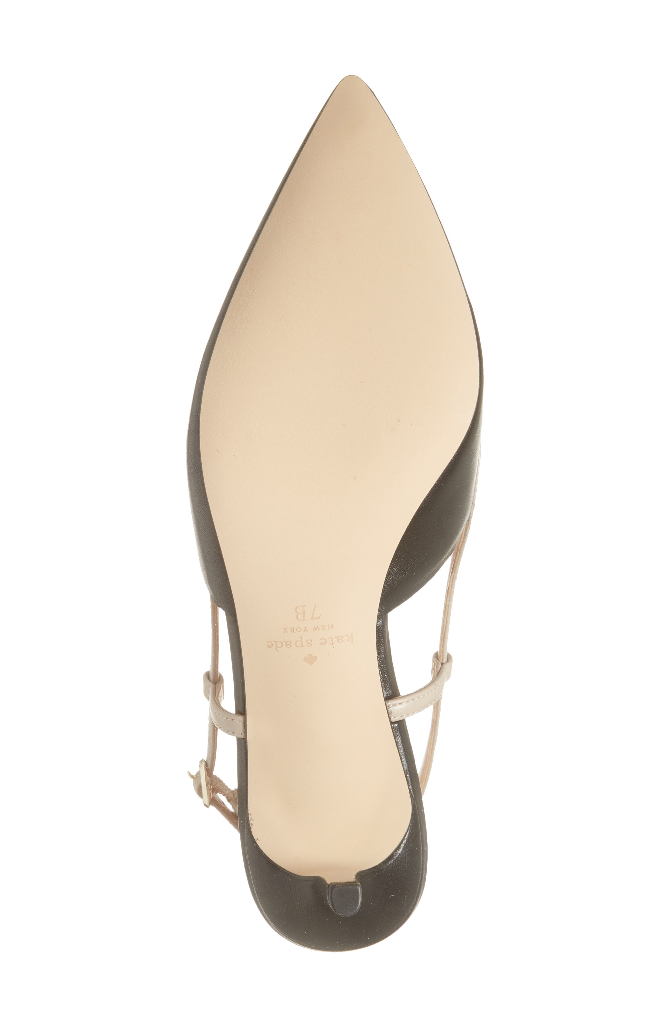 Kate Spade New York Veyda Slingback Kitten Heel Pump, Alternate, color, Black/Warm Beige