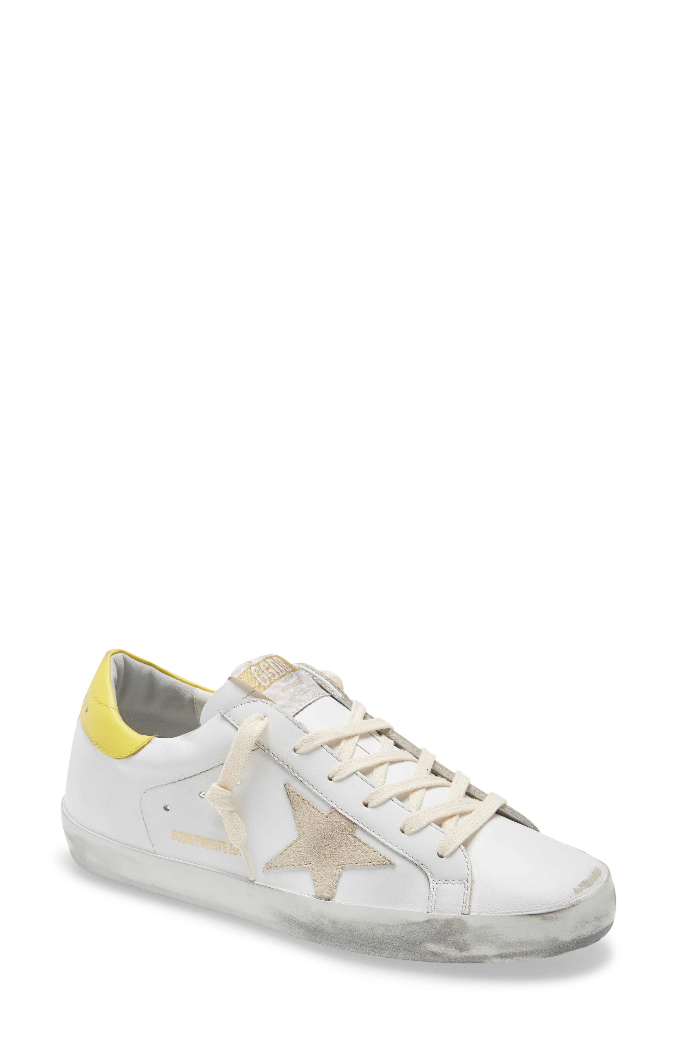 Golden Goose Super-Star Low Top Sneaker, Main, color, White/ Beige/ Yellow