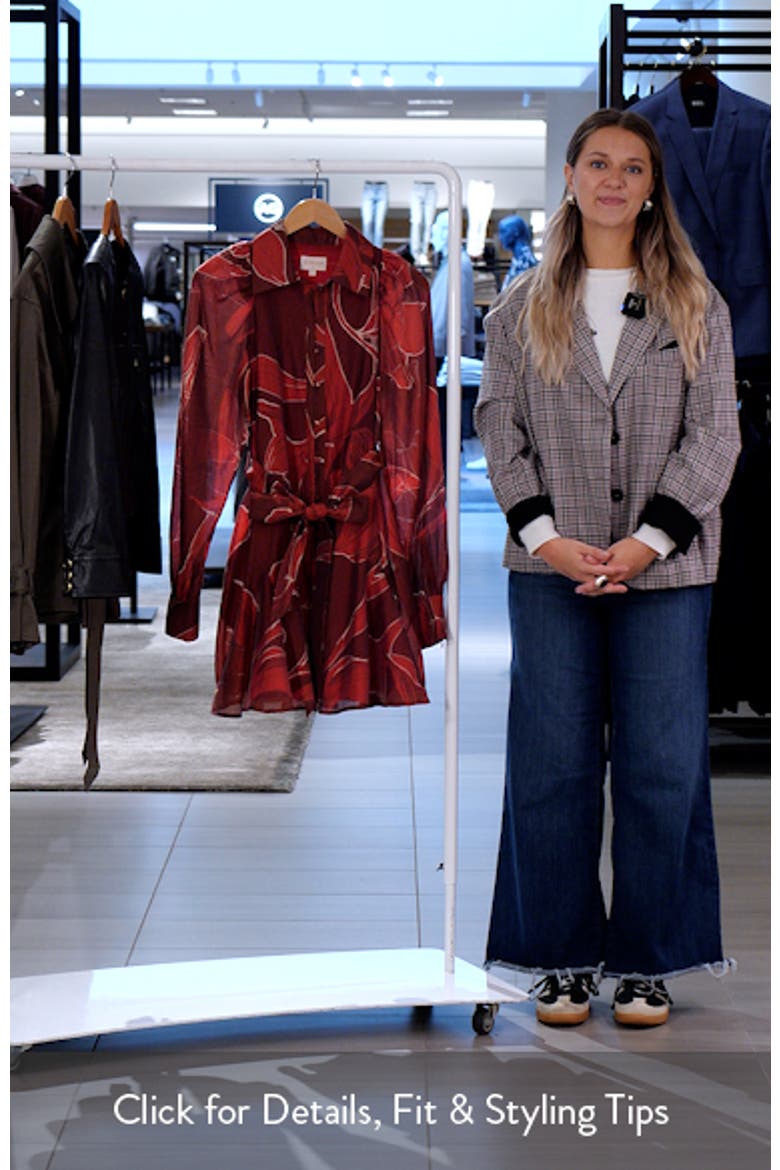 Silvie Long Sleeve Tie Belt Shirtdress video