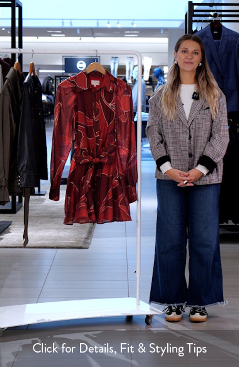 Silvie Long Sleeve Tie Belt Shirtdress, sales video thumbnail