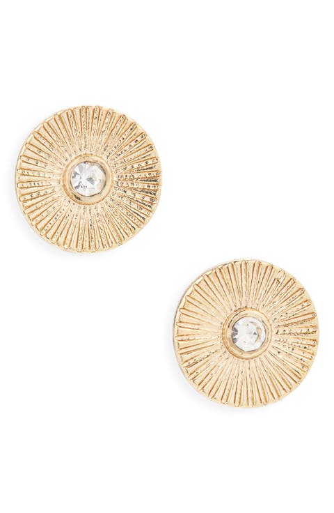 Cubic Zirconia Circle Stud Earrings