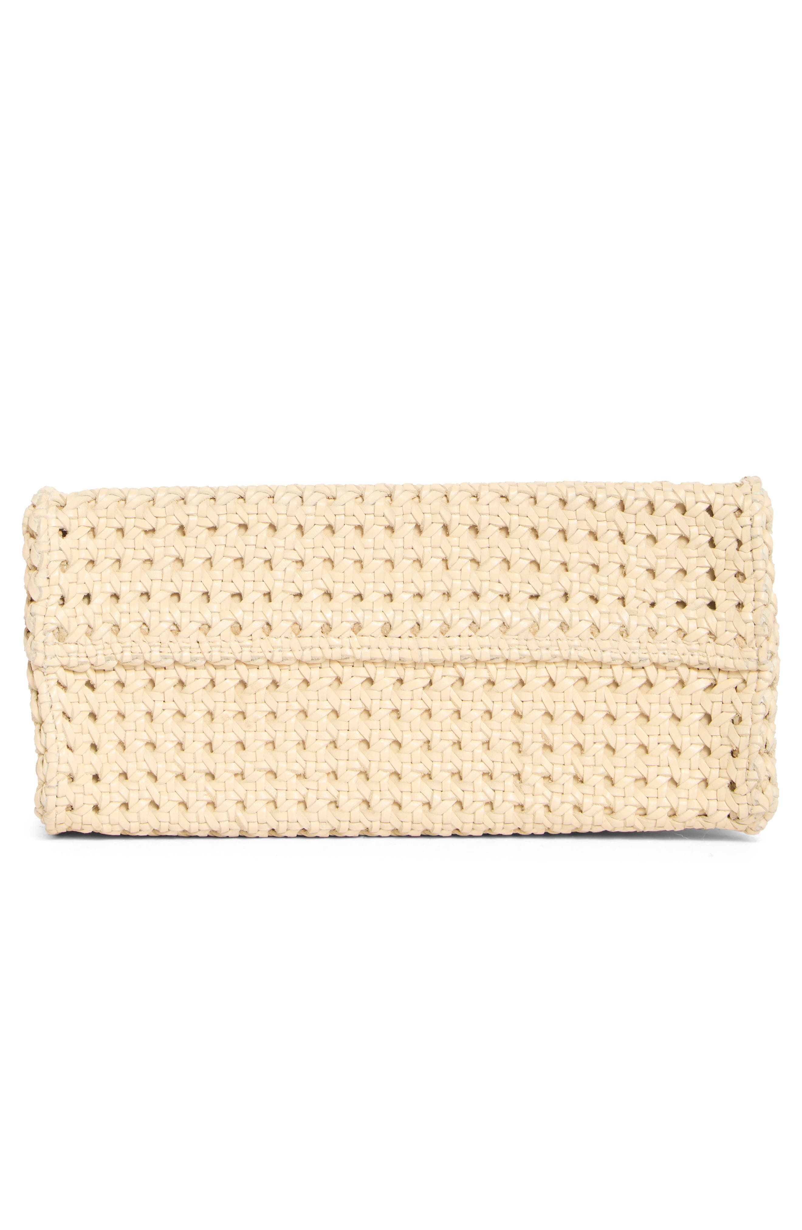 Clare V. Petit Simple Woven Leather Tote, Alternate, color, 