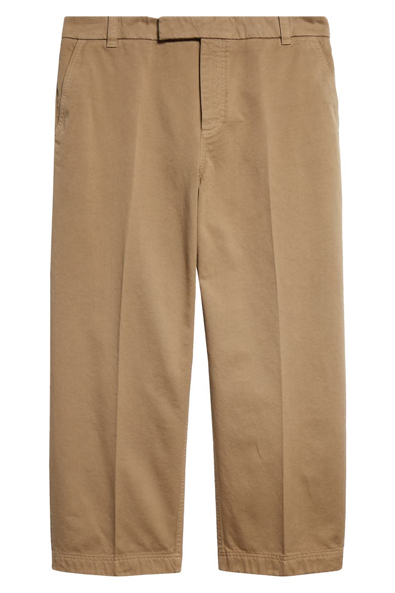 Cotton Twill Crop Chinos, Alternate, color, CAMEL