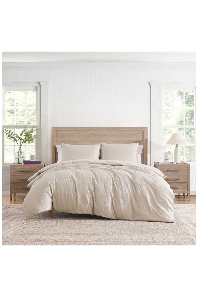 Monogram Matelassé Comforter & Pillow Shams Set, Alternate, color, BEIGE