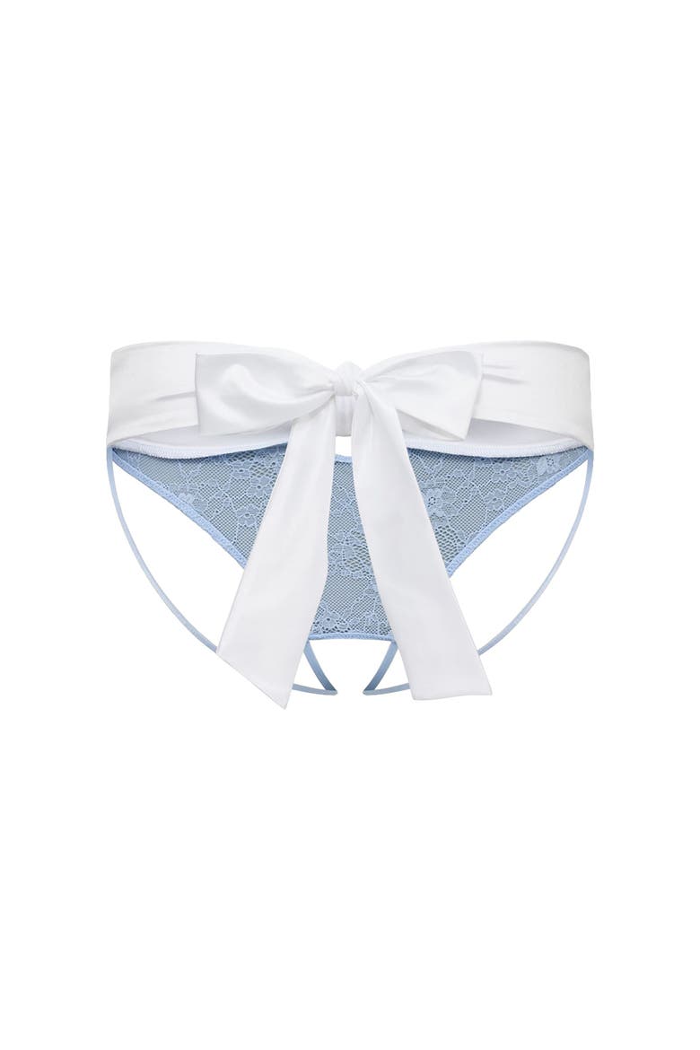 Amaya Crotchless Panties, Alternate, color, Medium blue