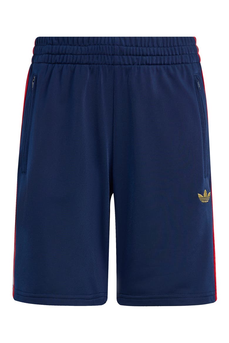 Kids' Firebird Recycled Polyester Shorts, Main, color, NIGHT INDIGO/ DARK GOLD