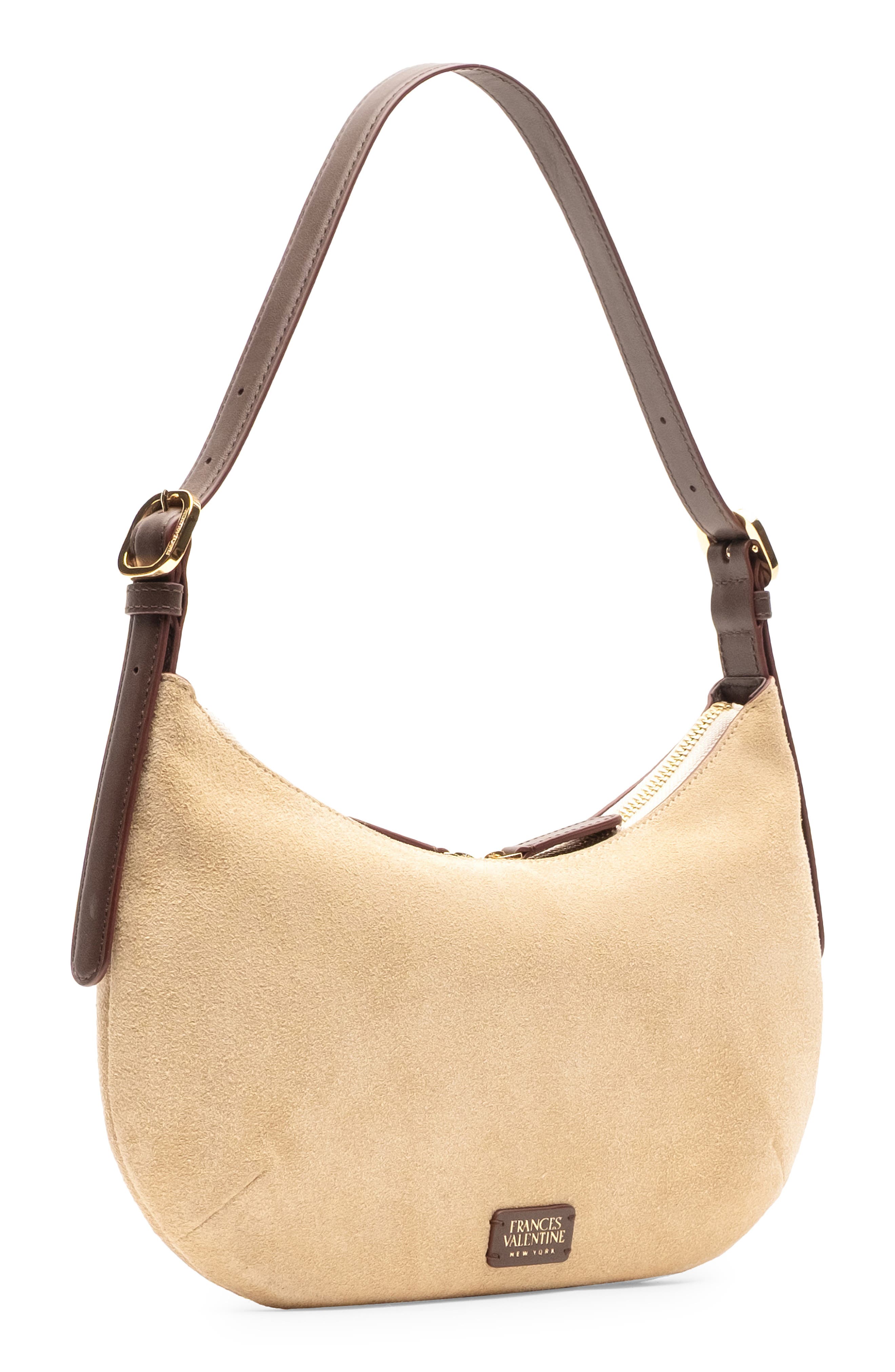Frances Valentine Starr Suede Hobo Bag, Alternate, color, Sand