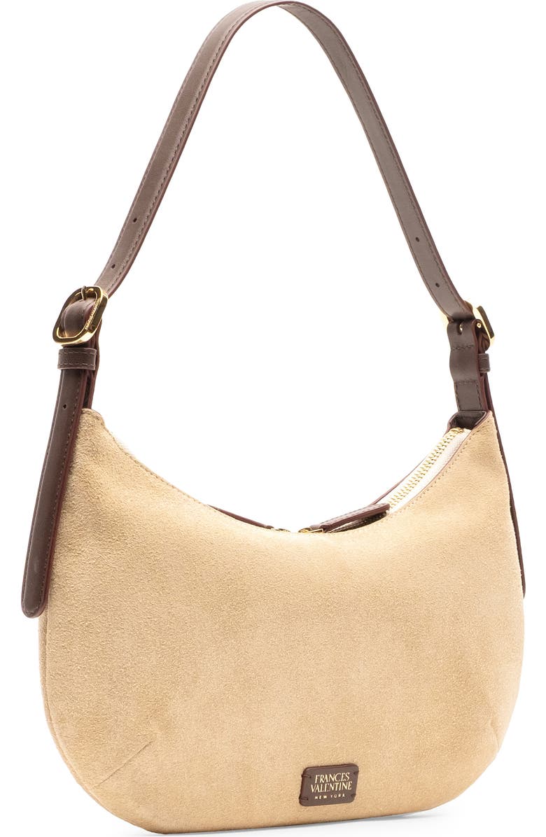Frances Valentine Starr Suede Hobo Bag, Alternate, color, Sand