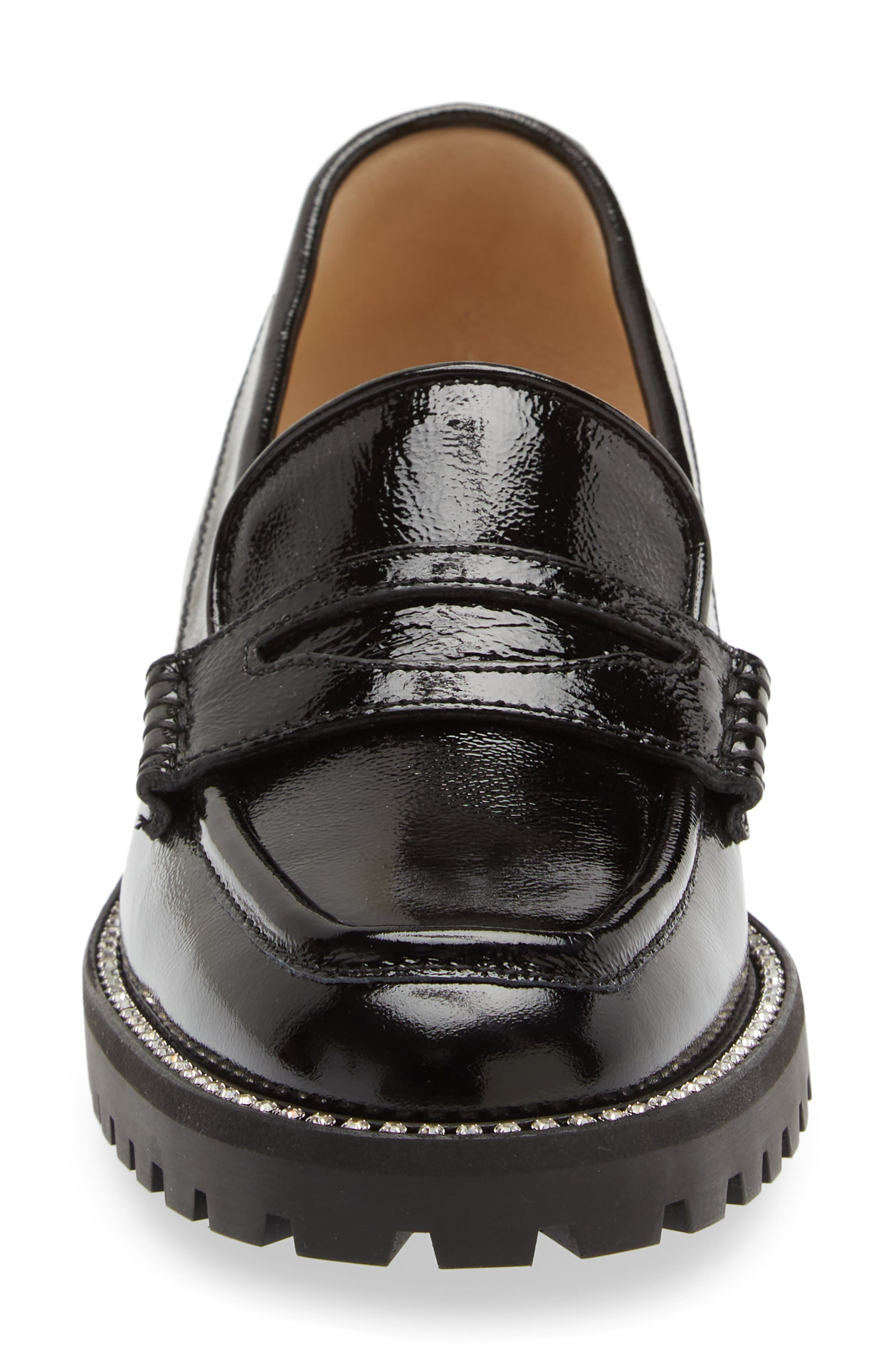 Jimmy Choo Deanna Naplack Loafer, Alternate, color, Black