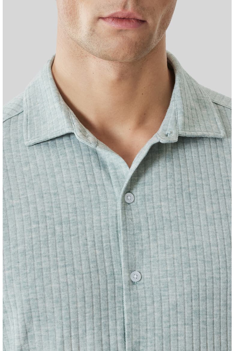 Anton Knit Button-Up Polo, Alternate, color, AQUA