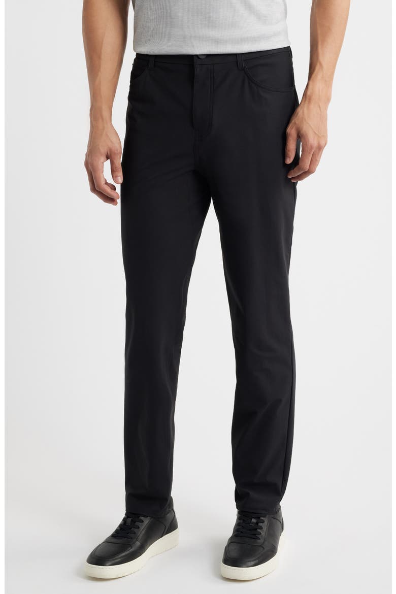 Driver Slim Fit Five Pocket Pants, Main, color, BLACK CAVIAR