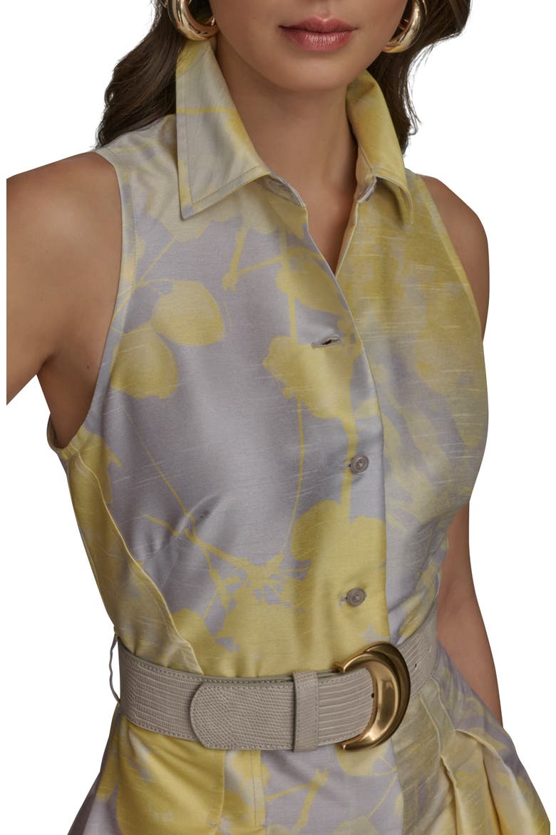 Floral Print Midi Dress, Alternate, color, LIMONCELLO MULTI