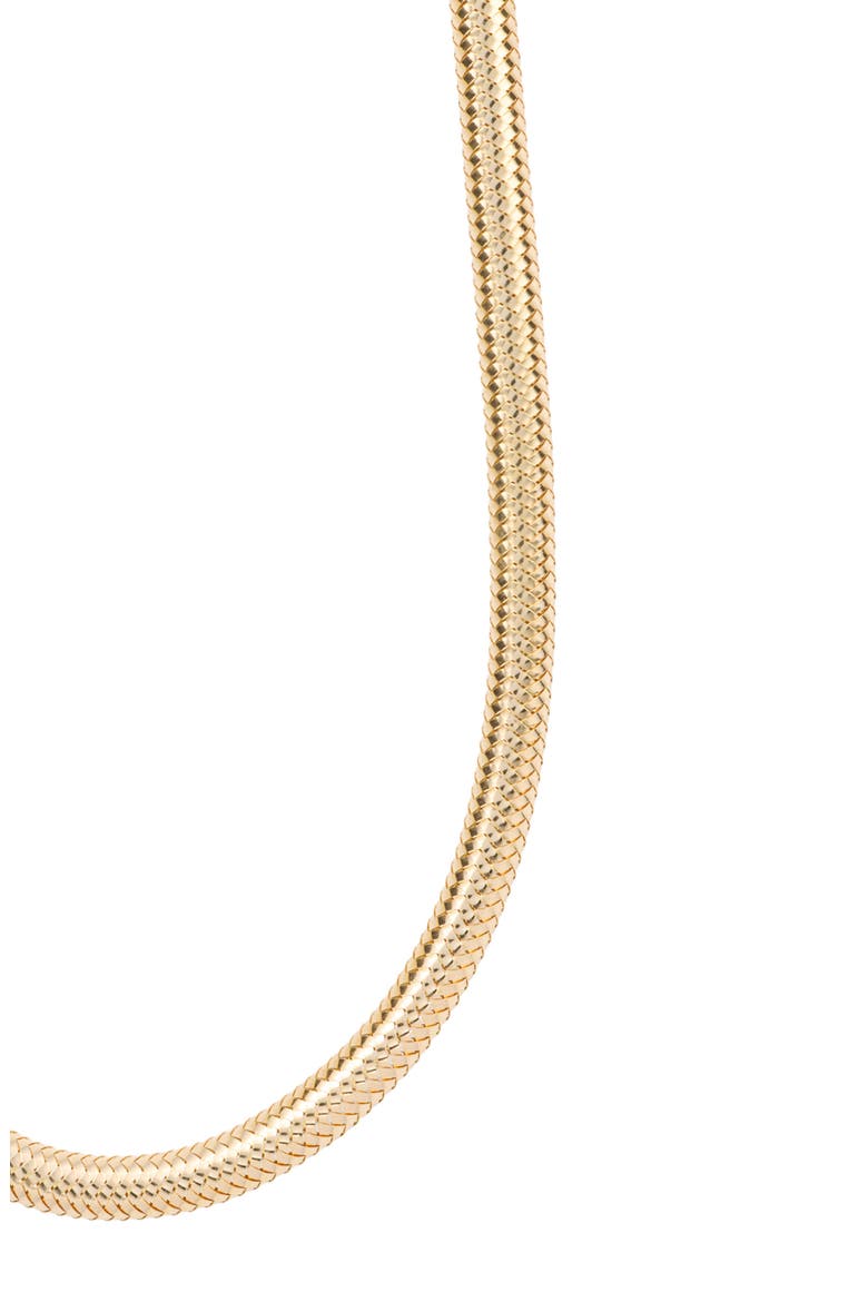 Dolce Sole Fancy Mesh Necklace, Alternate, color, GOLD