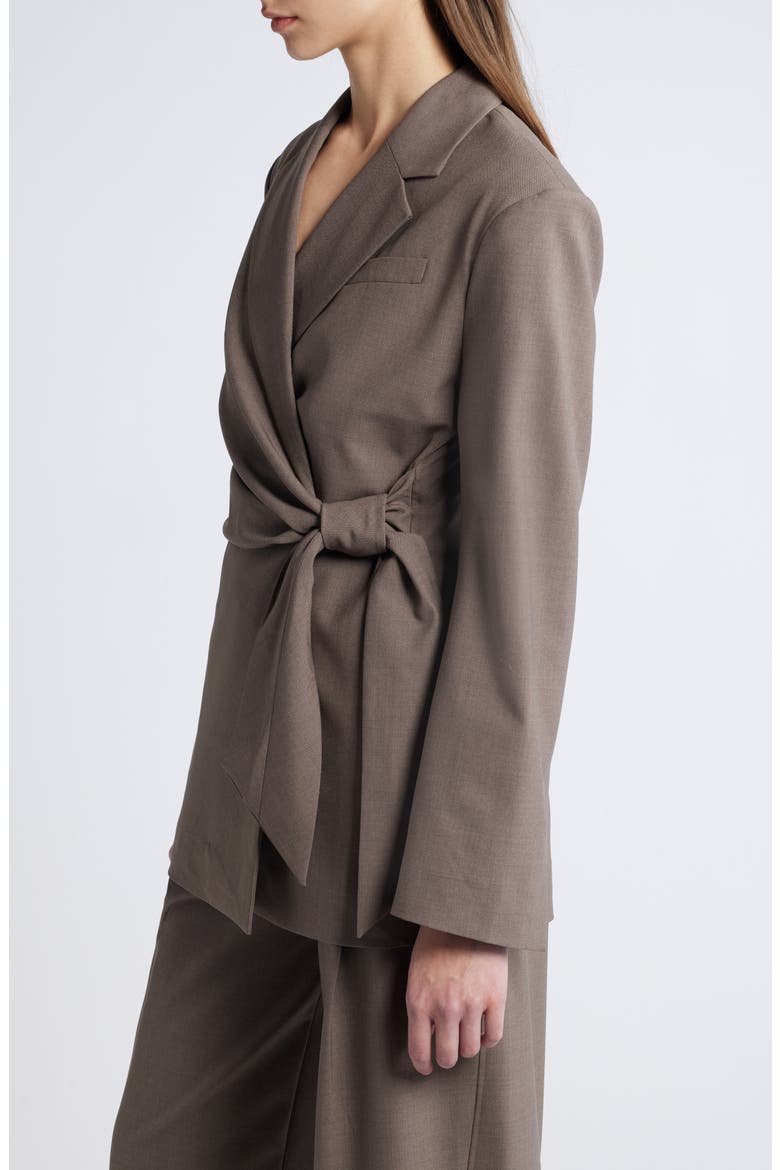 Wrap Blazer, Alternate, color, DARK MOLE