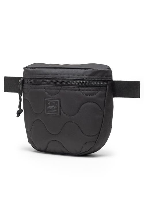 Herschel Supply Co . Settlement Quilted Recycled Polyester Belt Bag In Black