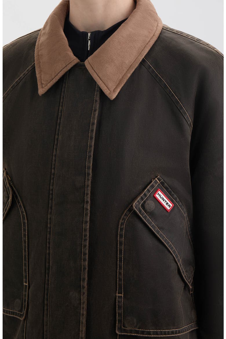 Bex Washed Wax Hunting Jacket, Alternate, color, COFFEE