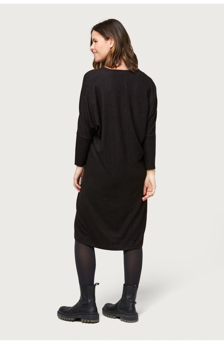 Nom Maternity Quinn Maternity & Nursing Cloud Knit Dress, Alternate, color, Black